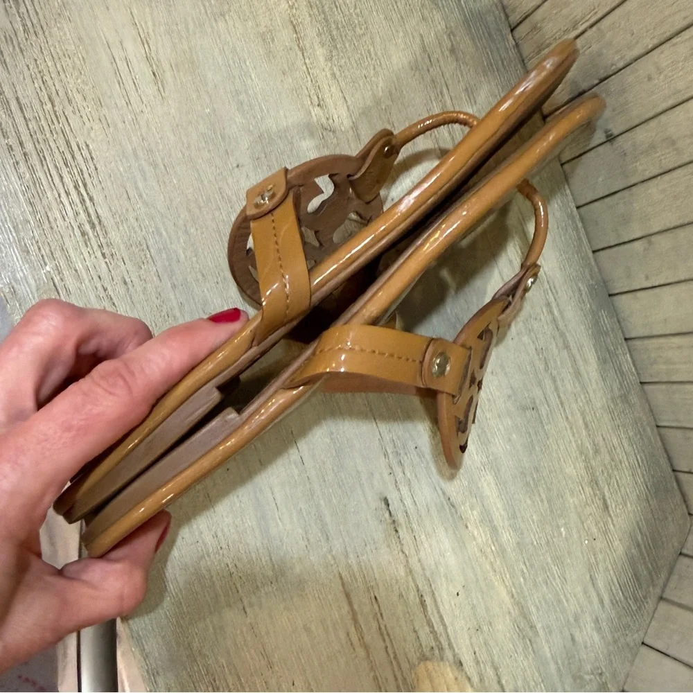 Tory Burch Tan Leather Classic Thong Sandals - Picture 7 of 10